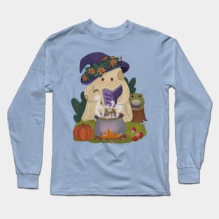 Cooking a Witch's Brew Stew On Halloween Night Long Sleeve T-Shirt